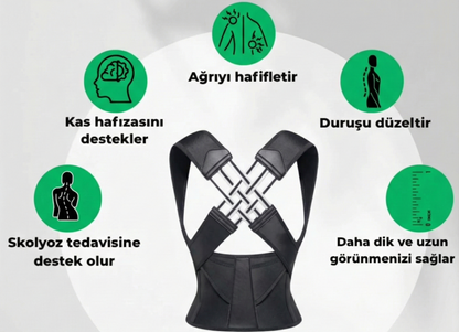 SpineFLEX Kamburluk Önleyici Dik Duruş Korsesi